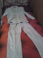 Pijama blanco de camisa talla M